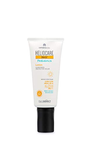 Heliocare 360º Pediatrics Lotion SPF 50 - Crema Solar para Cara y Cuerpo de Niños, Hidratante, Rápida Absorción, Hipoalergénica, Pieles Sensibles, 200ml