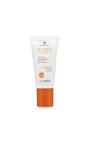 Heliocare Color Gelcream SPF 50 - Fotoprotección Avanzada con Color, Fluido Hidratante en Textura Gel, Acabado Natural, Pieles Normales y Secas, Tono Brown, 50ml