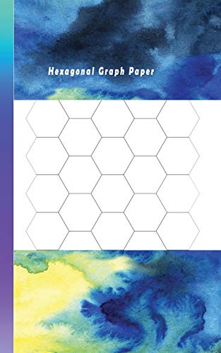 Hexagonal Graph Paper: Hexagon Paper (Large) 0.5 Inches (1/2") 100 pages (5"x8") Cream Paper, Hexes Radius Honey comb paper, Organic Chemistry, ... Composition Notebook for Game Maps Grid Mats