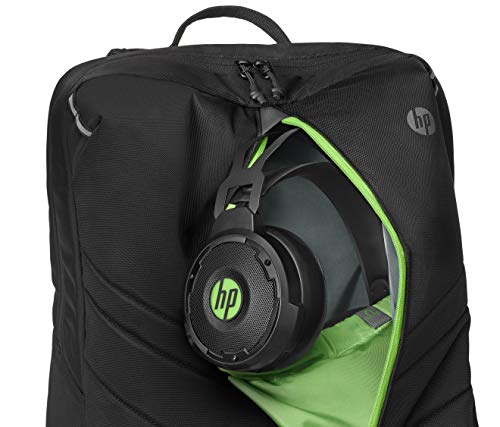 HP Pavilion Gaming 500 - Mochila (Resistente al agua, para portátiles con pantalla de hasta 17.3", puerto USB externo con cable incorporado) negro