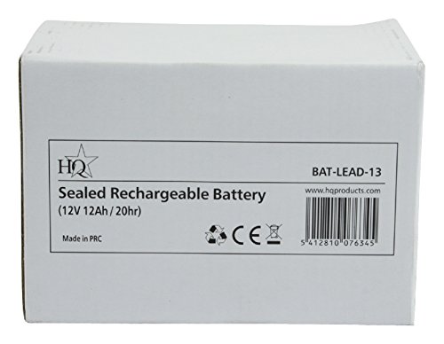 HQ BAT-LEAD-13 batería recargable - Batería/Pila recargable (Universal, Plomo-ácido, Negro, 105 x 160 x 108 mm)