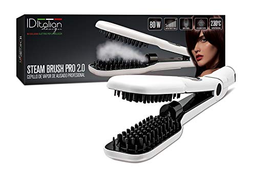 ID Italian Design | Cepillo Alisador Steam Brush Pro 2.0 de Color Blanco - 80W