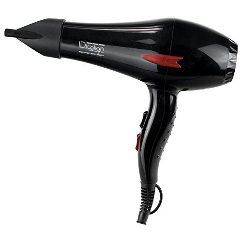 ID Italian Design | Secador de Pelo Profesional 3 Modos de Calor, 2 Velocidades de Color Negro - 2200W