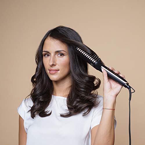 Imetec Bellissima My Pro Magic Straight Brush PB11 100 - Cepillo eléctrico alisador elegido, 3 lados externos calefactores, tecnología de iones, revestimiento de cerámica, 160 ºC a 210 ºC