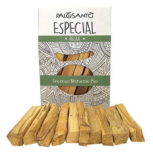 Incienso Natural Palo Santo - Palitos Variedad Especial - 10 Palitos - Aroma para la meditación, la Lectura, la relajación - Original Bursera Graveolens