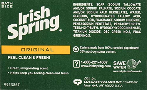 Irish Spring Soap Deodorant Original 8 BAR X 113G VALUE PACK