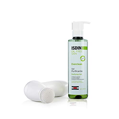 ISDIN Everclean Oil Free Skin Gel limpiador Facial purificante | Limpia en Profundidad y Elimina el Exceso de Sebo 1 x 240ml