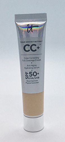 It Cosmetics - Su piel pero mejor, CC+ Cream SPF 50 +, 12 ml, tamaño de viaje mediano