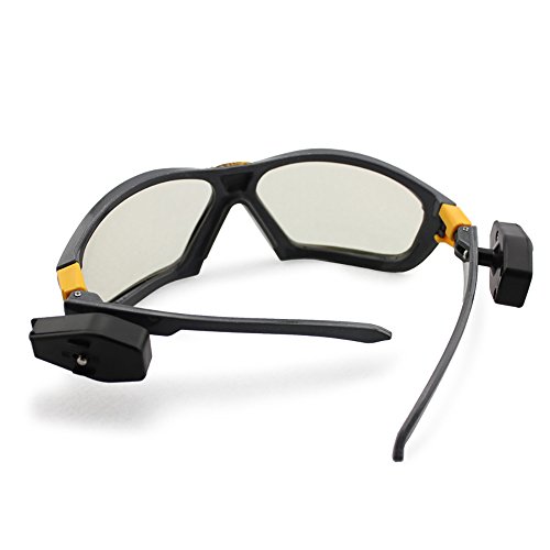 Jia HU 1pièce Professional Lunettes de sécurité avec lumière LED lecture de nuit Lunettes de vision travail Cyclisme remplaçable objectif