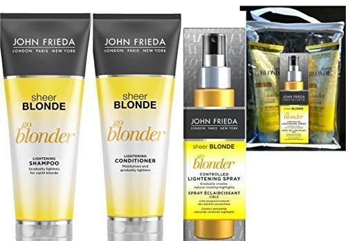 John Frieda Sheer Blonde Go Blonder Set de regalo & Hightlight de champú y acondicionador Spray