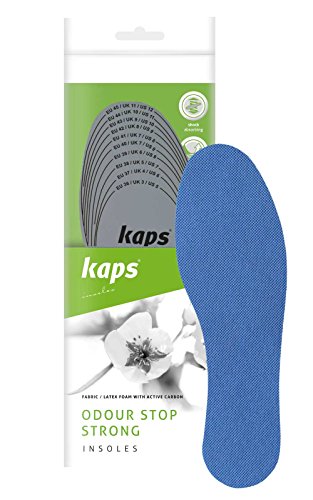 Kaps Odour Stop Strong Plantillas Zapatos Absorbe Olores con Carbón Activado, Eliminan el Mal Olor, Recortables a Medida, Todas las Tallas