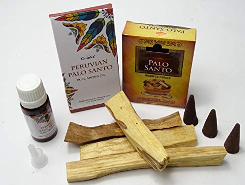 kenta artesanias Surtido Palo Santo : 40 grs Palos + 10 ml Aceite + 10