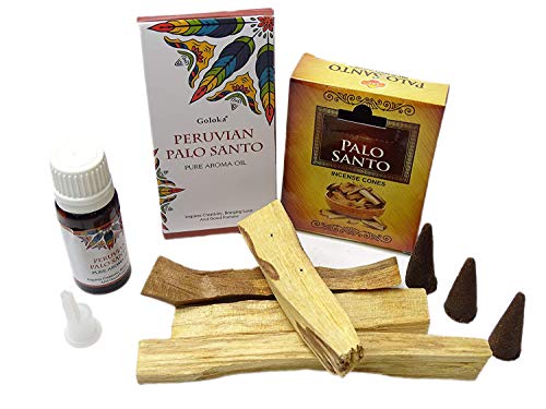 kenta artesanias Surtido Palo Santo : 40 grs Palos + 10 ml Aceite + 10