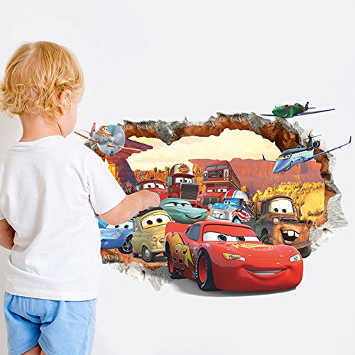 Kibi Pegatinas Decorativas Pared Cars 3d Disney Para Sala De Niños Sala De Estar Dormitorio Bebe Decoración Del Hogar Pegatinas De Pared Niño Adhesivos Pared Decorativos Cars Extraíble