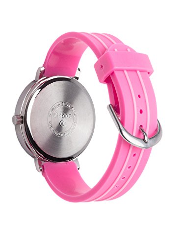 KIDDUS Reloj Educativo para niña, Chica, Chico. De Pulsera, analógico. Time Teacher fácil de Leer para Aprender la Hora. Ejercicios incluídos. Mecanismo de Cuarzo japonés. KI10310 Manillas escritas