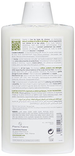 KLORANE - Champú a la Leche de Avena Uso Frecuente, Negro, 400 ml