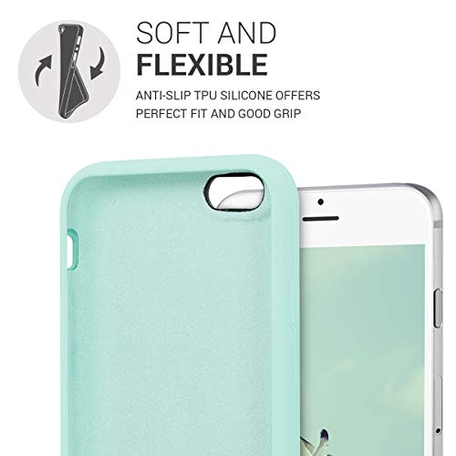 kwmobile Funda Compatible con Apple iPhone 6 / 6S - Carcasa de TPU para móvil - Cover Trasero en Menta Mate