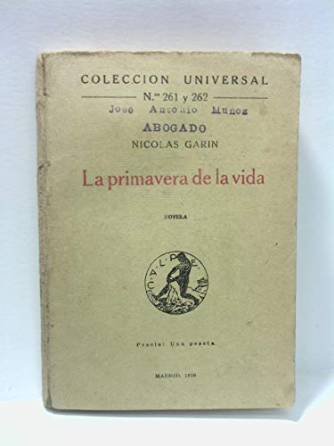 La primavera de la vida. (Novela) / Traducción del ruso por N. Tasín