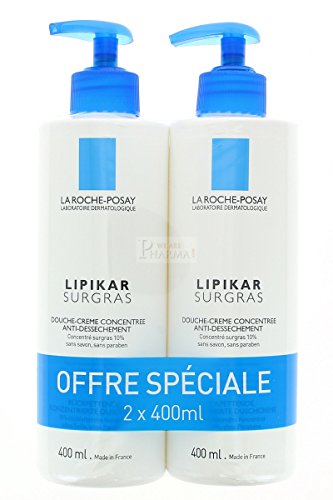 La Roche-Posay Lipikar Surgras Douche Crème Concentrée Lot de 2 x 400 ml