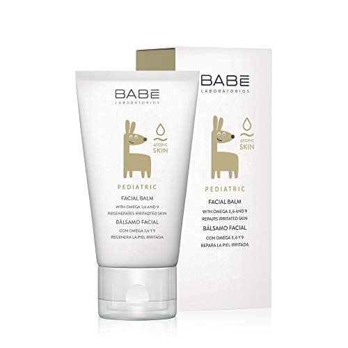 Laboratorios Babé - Bálsamo Facial Pediátrico 50 ml, Piel Muy Seca, Piel Atópica, Dermatitis Atópica, Hidratante, Aceites Grasos Esenciales, Omega 3, 6 y 9, Reparación de la Piel del Rostro