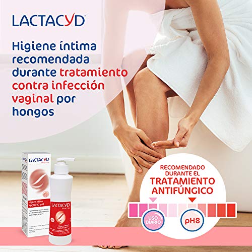 Lactacyd Alcalino Ph 8 Higiene Íntima Externa Durante el Tratamiento de las Infecciones Vaginales por Hongos - 250 ml