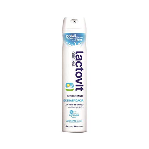 Lactovit - Desodorante Extra Eficaz con Microcápsulas Protect, 0% Alcohol, Anti-irritaciones y Eficacia 48H - 200 ml