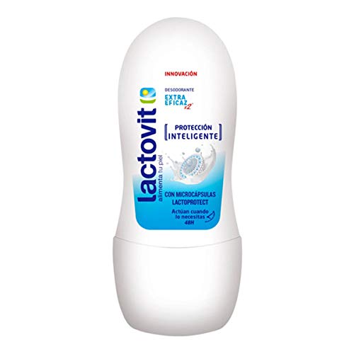 Lactovit - Desodorante Roll On Extra Eficaz Protección Inteligente, Anti-Irritaciones y 48H de Eficacia - 50 ml