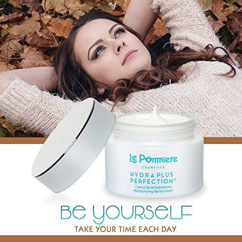 Le Pommiere crema nutritiva hidratante antiedad 50ml. Antiarrugas ácido hialurónico, colágeno, aloe vera. Vitamina A retinol, C, E. Tratamiento facial anti envejecimiento. Hombre & mujer. SPF 15