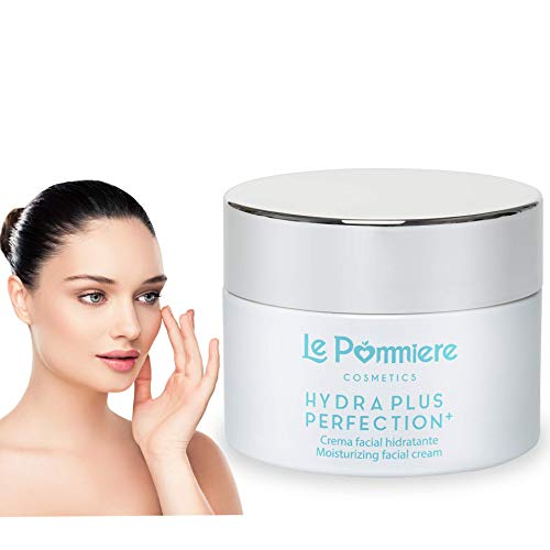 Le Pommiere crema nutritiva hidratante antiedad 50ml. Antiarrugas ácido hialurónico, colágeno, aloe vera. Vitamina A retinol, C, E. Tratamiento facial anti envejecimiento. Hombre & mujer. SPF 15