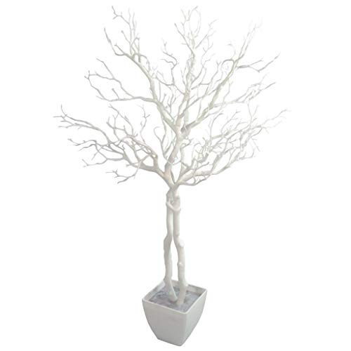 Leaf Manzanita - Árbol de Deseos Artificial (95 cm), Color Blanco