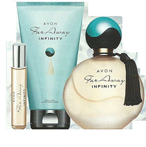 Lejos infinity EDP Spray, bolso de mano y loción corporal – por Avon