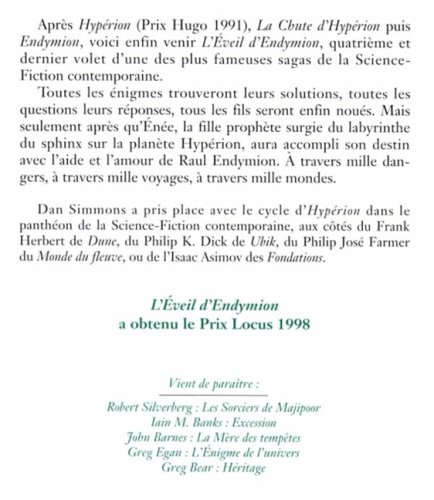 L'éveil d'endymion - tome 4 - vol04 (Ailleurs et Demain)