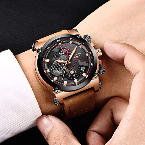 LIGE Relojes Hombre Militar Deportes Cronógrafo Hombre Negocio Analogicos Cuarzo Relojes