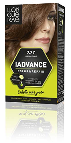 Llongueras Advance Tinte de Cabello Permanente Tono #7.77 Marrón Gláce