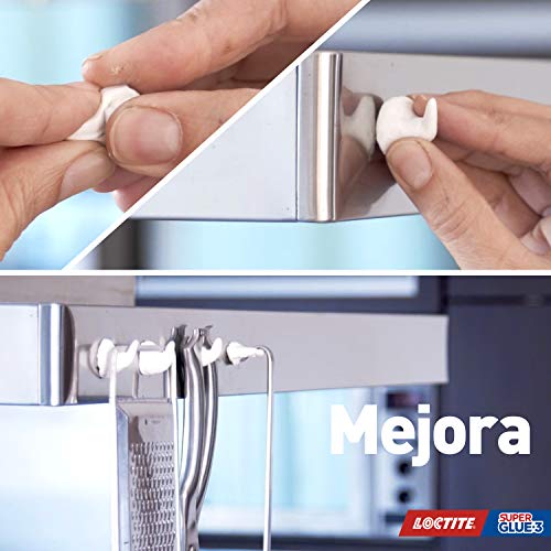 Loctite Kintsuglue, masilla flexible blanca para reparar, reconstruir y proteger objetos, masilla adhesiva moldeable, adhesivo impermeable y removible, 3 x 5 g