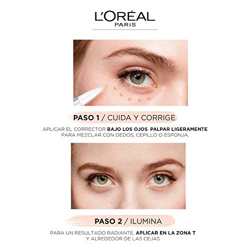 L'Oréal París Accord corrector Parfait Eye Cream in a Concealer tono medio claro 3-5.5R Peach