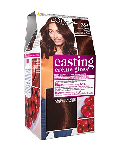 L'Oreal Paris Casting Crème Gloss Coloración Sin Amoniaco, Tono 354 Caoba Efecto Henna - 3 Paquete de 1 unidad