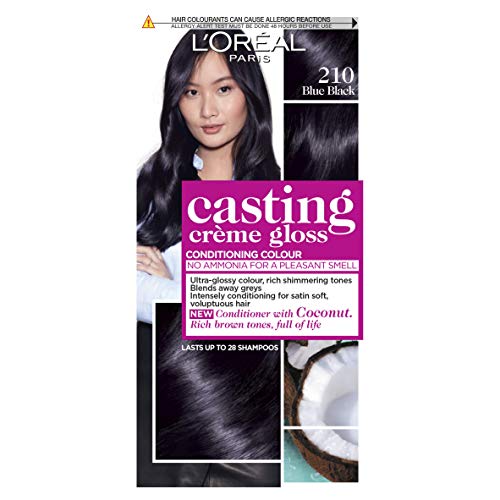 L'Oreal Paris Casting Crème Gloss, Crema Colorante sin Amoniaco, Negro Azulado 210