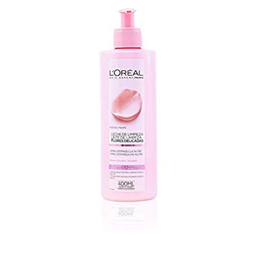 L'Oreal Paris Dermo Expertise Flores Delicadas Leche de Limpieza Piel Sensible, Normal a Seca