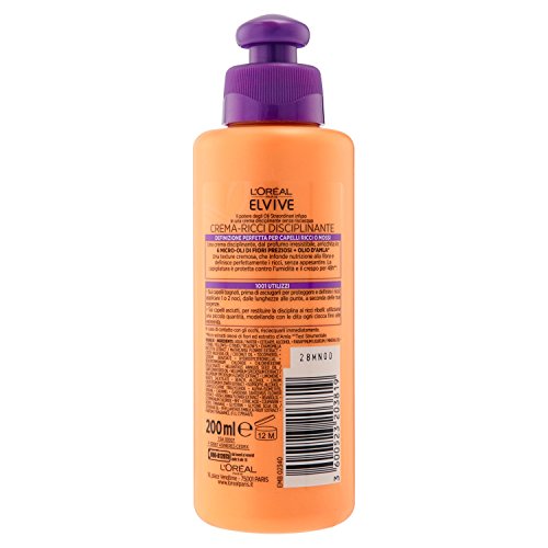 L'Oréal Paris - Elvive Aceite excepcional para perfeccionar rizos, crema de peinado - 200 ml