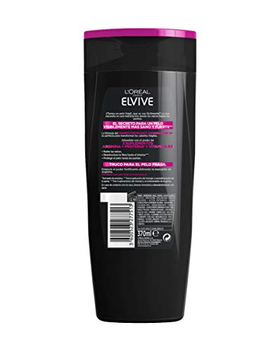 L'Oreal Paris Elvive Arginina Resist X3 Champú Fortificante para Pelo Frágil, con Tendencia A Caerse - 370 ml