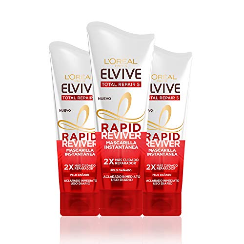 L'Oréal Paris Elvive Total Repair 5 Rapid Reviver, Mascarilla Instantánea Reparadora para Pelo Dañado - 180 ml