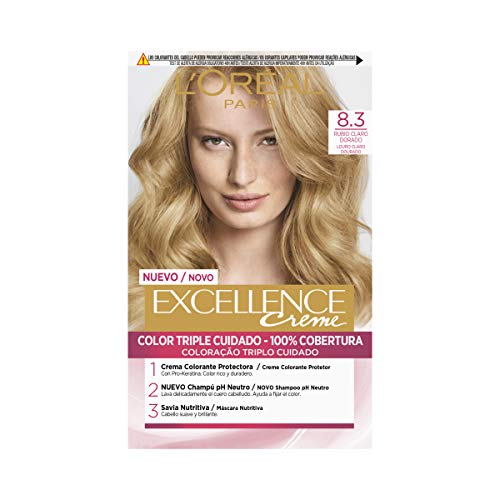 L'Oréal Paris Excellence Coloración Crème Triple Protección 8,3