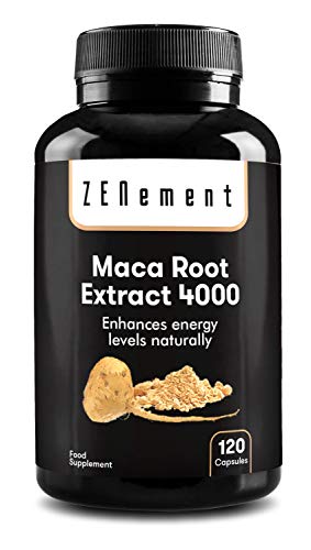 Maca Andina, altamente concentrada 4000mg, 120 cápsulas | Mejora los niveles de energía, resistencia, rendimiento atlético, memoria, libido, sistema inmunitario y equilibrio hormonal | 100% Natural