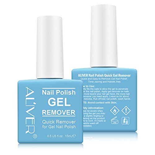 Magic Nail Gel, 2 Piezas de Removedor de Esmalte de Uñas Mágico, Profesional Elimina el Esmalte de Gel Remojo en 3-5 Minutos, Fácil y Rápidamente, NO Dañe Sus Uñas(2x15ml)