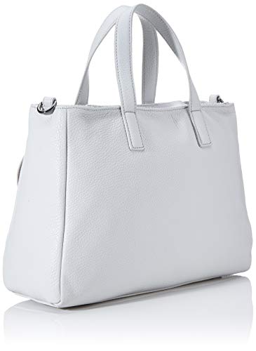 Mandarina Duck Mellow Leather Tracolla, Bolsa de mensajero para Mujer, Gris (Mist), 12x19x28 Centimeters (W x H x L)