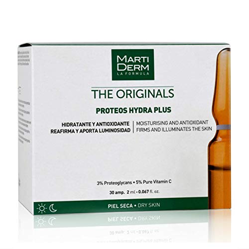 Martiderm Ampollas Proteoglicanos 30 Unidades | Ampollas Martiderm de Vitamina C facial y Proteoglicanos | Con efecto Ampollas Flash | Martiderm Proteoglicanos The Originals Proteos Hydra Plus