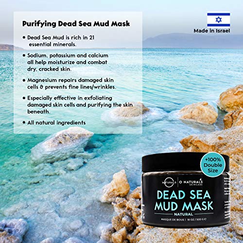 Mascarilla Puntos Negros Barro Del Mar Muerto Exfoliante Facial y Corporal Natural Eco Espinillas Hidratante Exfoliante Células Muertas Anticelulítico Original Hecho en Israel Hombre y Mujer 500g