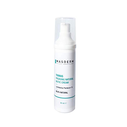 MASDERM | Crema Facial con PRObióticos 99,5% natural | Efecto dual de acción flash y prolongada | Hidratación, vitalidad y firmeza del rostro de forma rápida y eficaz | Trimas PROaging Natural 50 ml