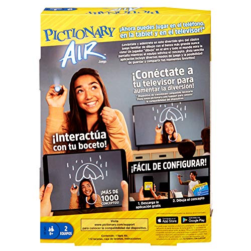 Mattel Games- Pictionary Air, Juego de Mesa en español (GPL50)